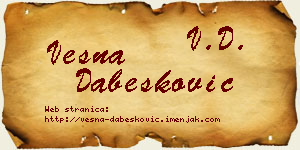 Vesna Dabesković vizit kartica